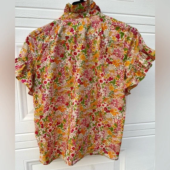 J. Crew Short-sleeve cottage top in Liberty® Margaret Annie fabric - Picture 4 of 6